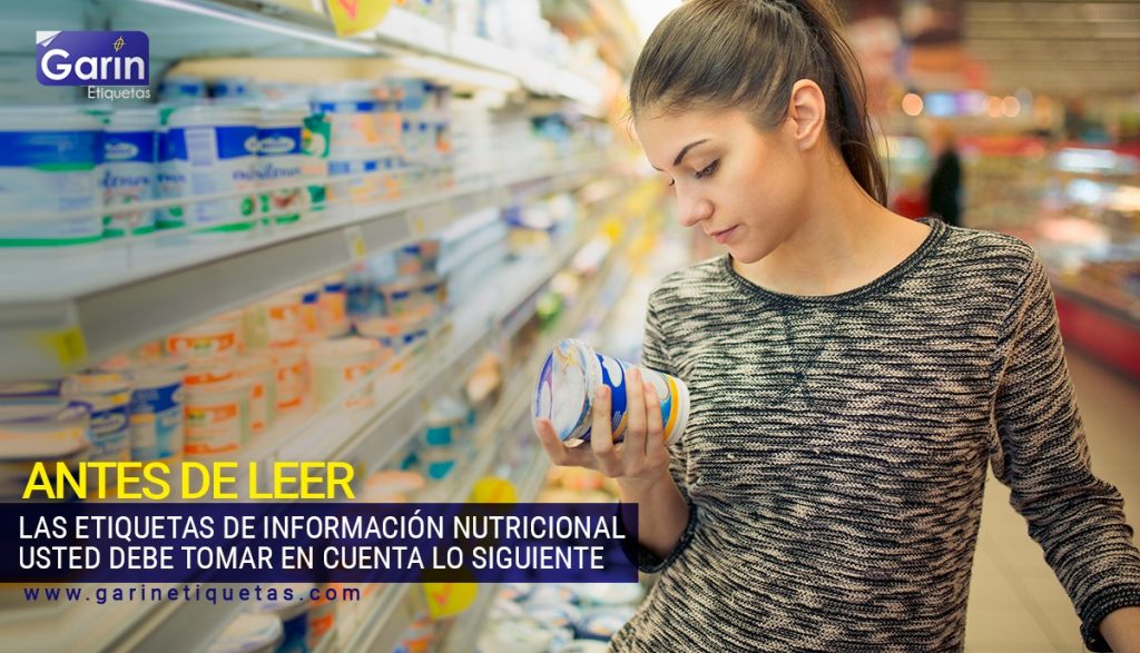 Etiquetas en los envases de alimentos