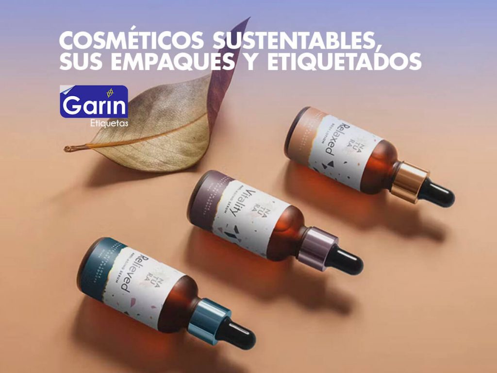 Cosméticos naturales con empaques y etiquetas sustentables