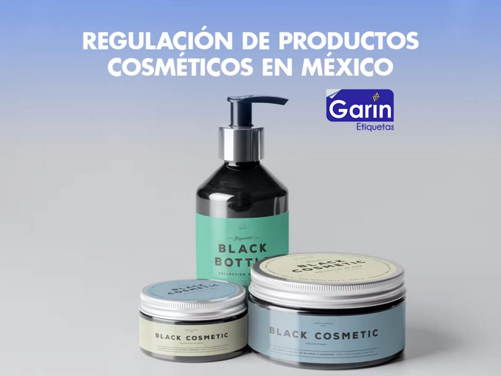 Tres productos cosméticos con etiquetas atractivas de distintos colores