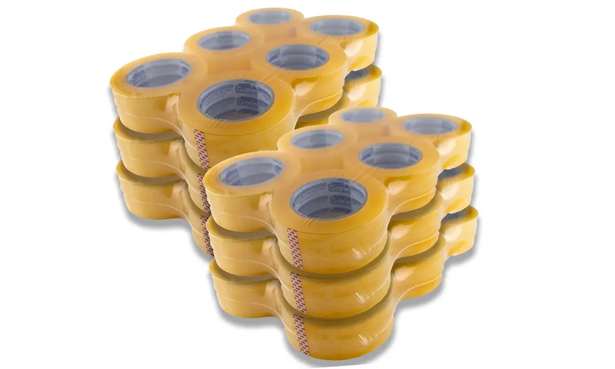 Cinta de empaque BOPP hot melt para cierre de cajas