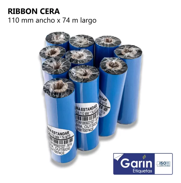 Pack 10 Ribbon Cera 110mm X 74mts Outside Garin - Image 5