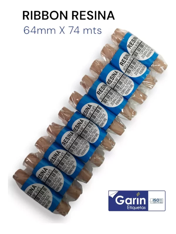 Pack 10 Ribbon Resina 64mmx74mts Outside Garin - Image 7