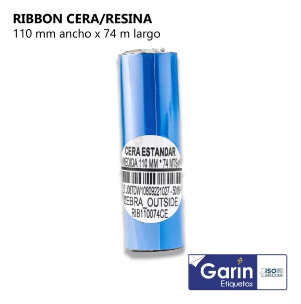 Ribbon Cera-resina 110mm X 74mts Outside Garin - Image 2