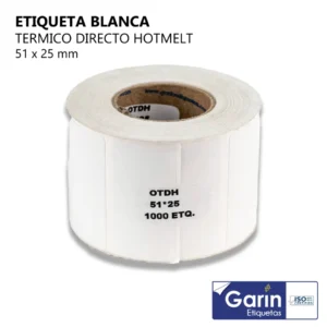 Etiquetas Térmicas 2x1 Pulgada 51x25mm | 1,000 pzs