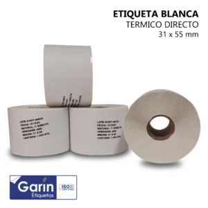 Etiquetas Térmicas 55x31mm — Pack 4 / 4,000 pzs