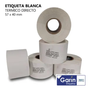 Etiquetas para Báscula 57x40mm — Pack 5 Rollos