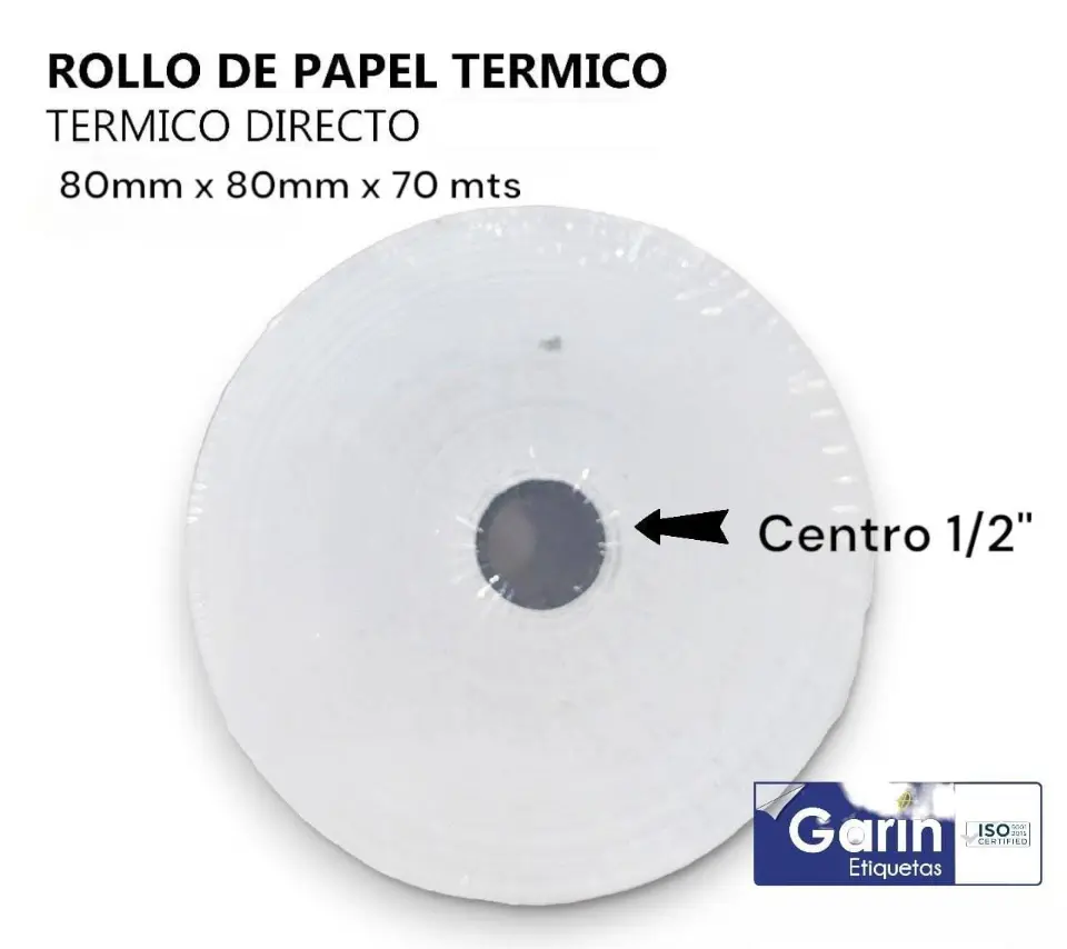 Papel Térmico 80mm x 70m BPA-Free | Pack 10
