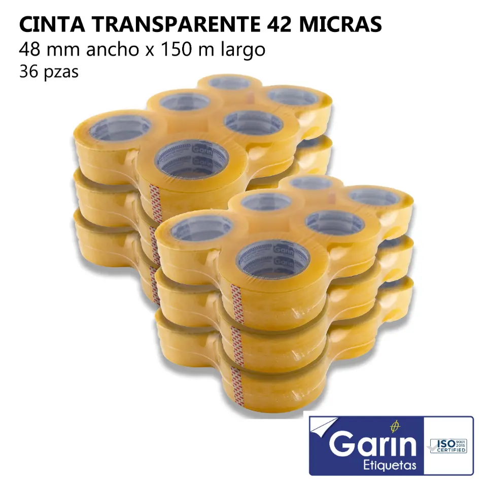 Cinta BOPP Transparente 48mm | Caja 36 Rollos