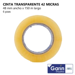 Cinta BOPP 48mm Pack 6 — Empaque Cajas | Garín