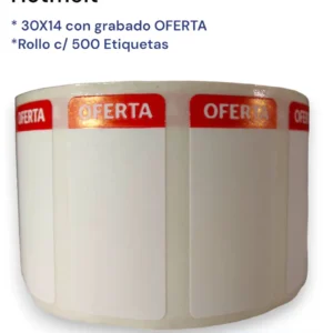 Etiquetas OFERTA Precio 30x14mm | Pack 10 / 5,000 pzs