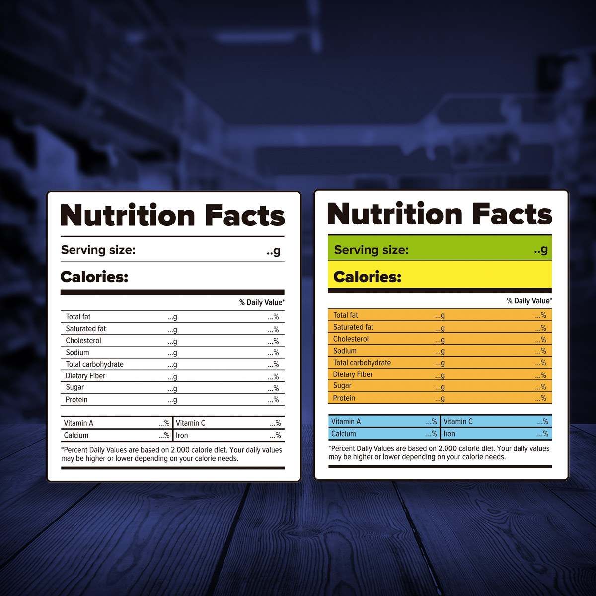 alimentos tabla nutricional dulces