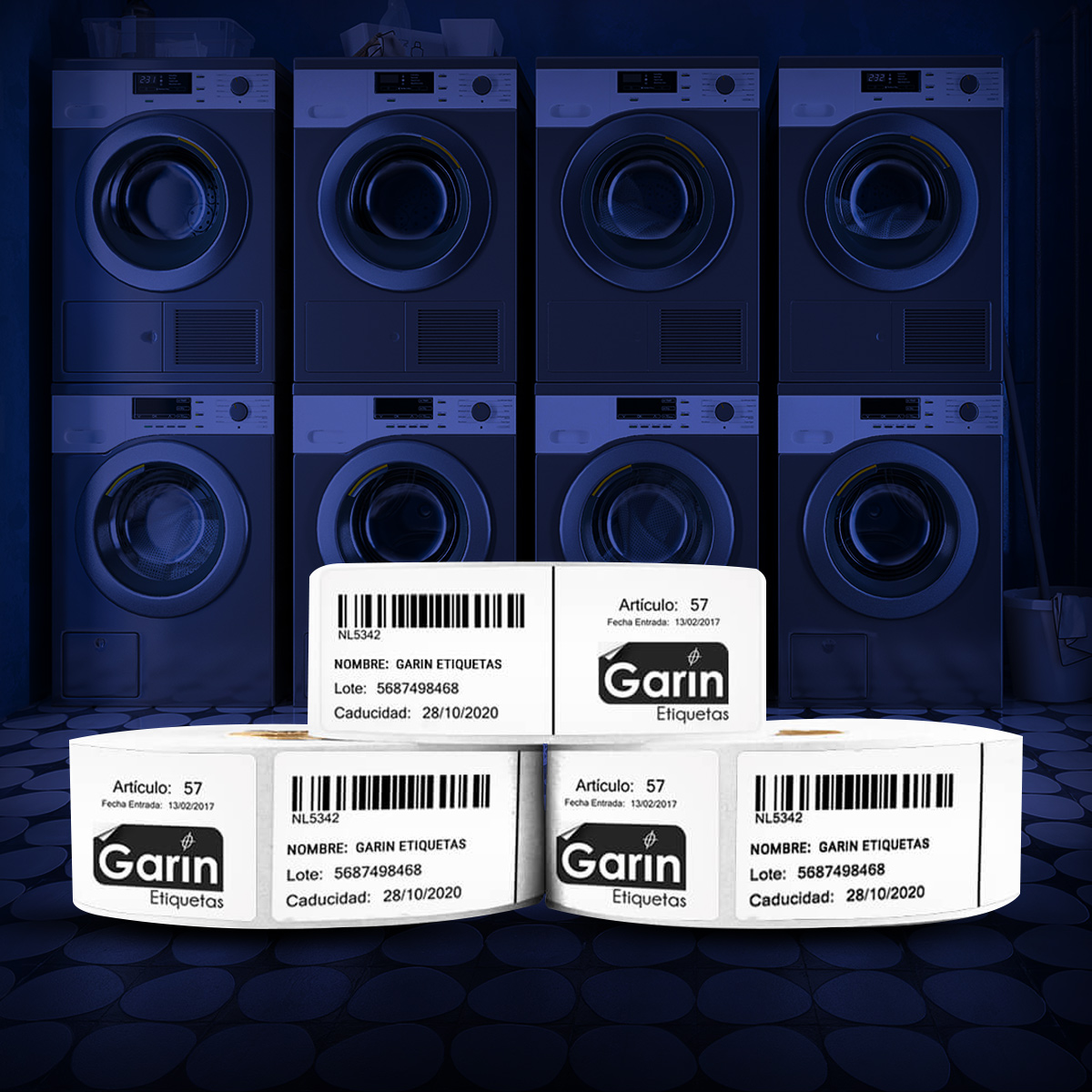 etiqueta de Lote y caducidad para productos de limpieza